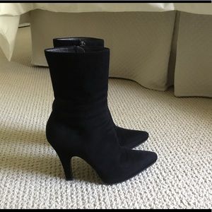 black suede prada boots